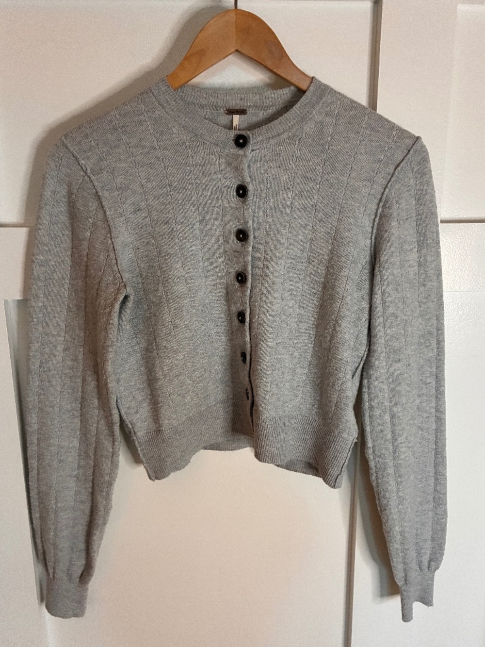 Free People Always With Me gray cardigan
